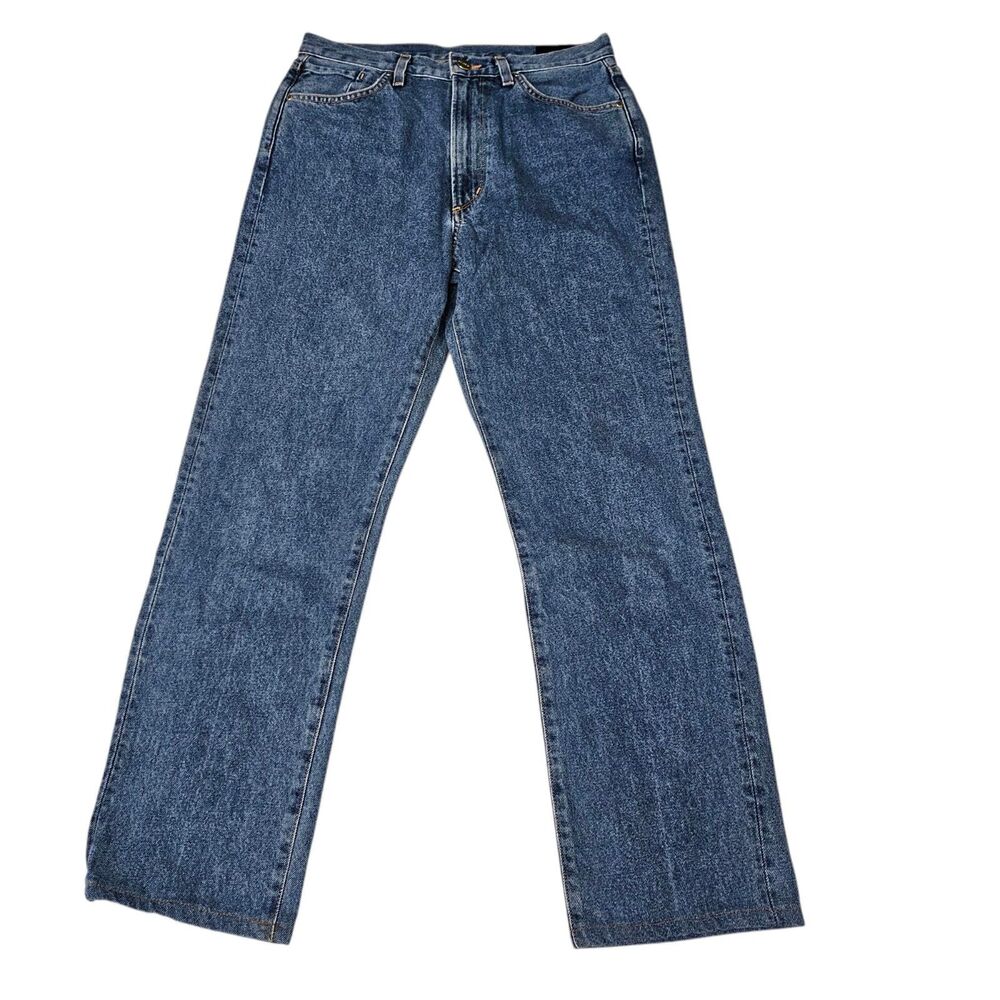 Goldsign Jeans‎ Womens 27 Blue The Relaxed Straight Leg High-Rise Ankle Crop